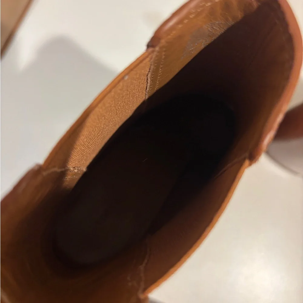 Tory Burch Tan Leather Ankle Booties - Picture 6 of 8